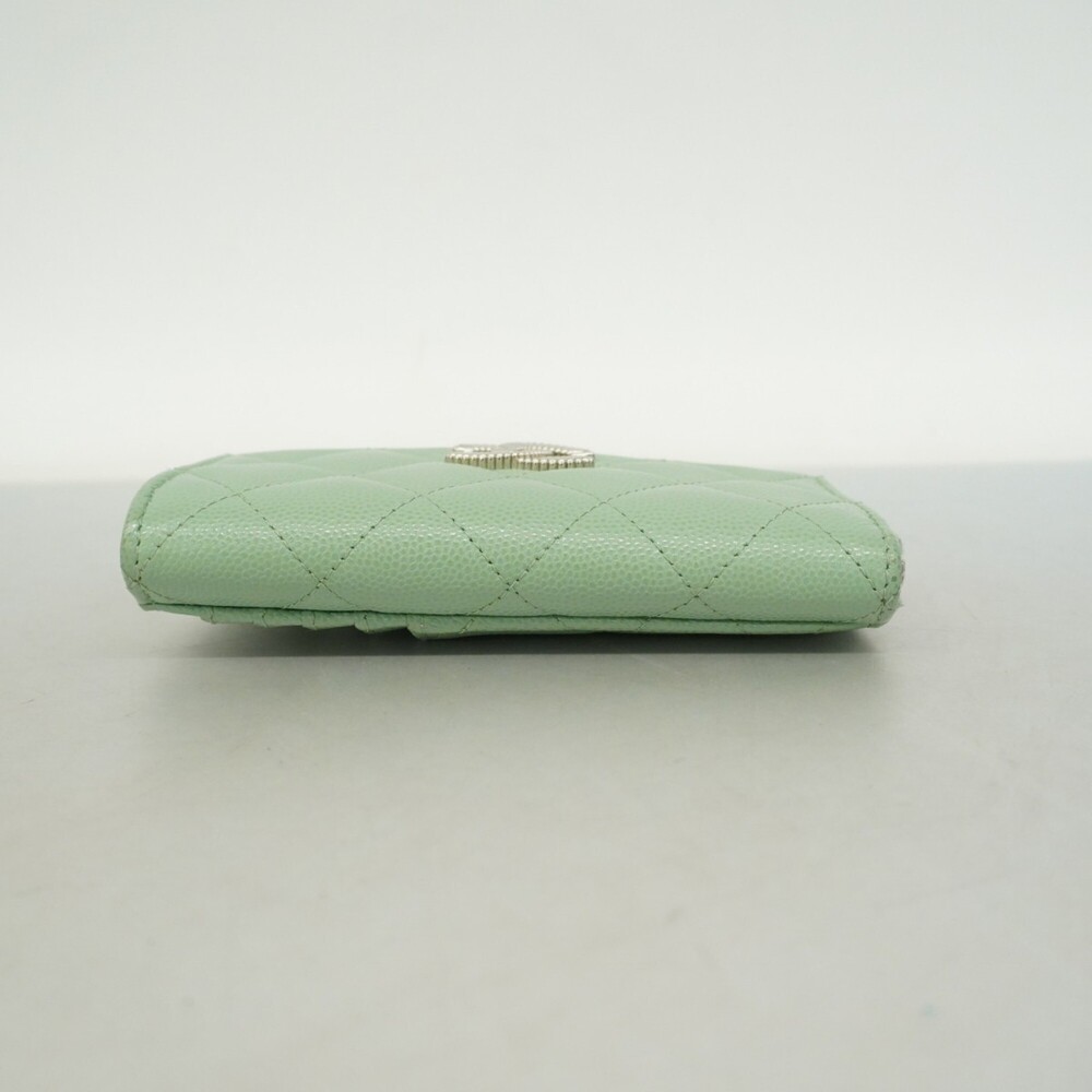 CHANEL Green Caviar Leather Wallet - Picture 2 of 11